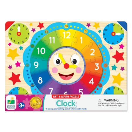 Puzzle Dezvoltare tactila sa invatam Ceasul 12 piese 3-6 ani